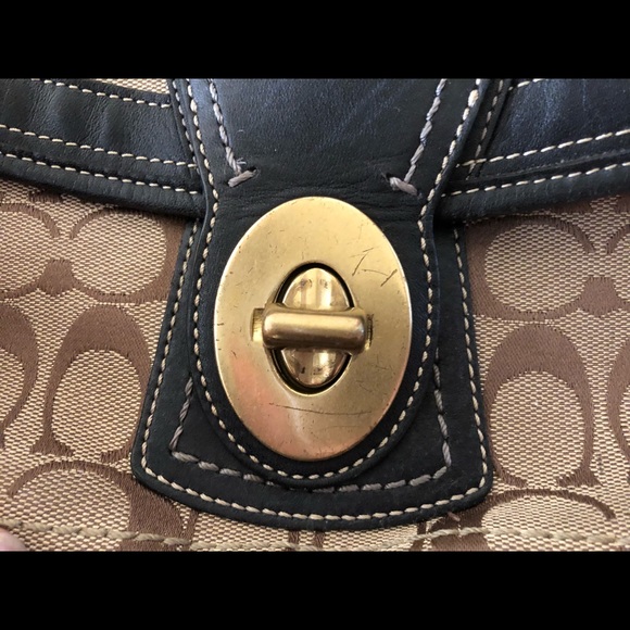 Coach Ali Legacy Black Leather Shoulder Bag F12857 - Picture 3 of 6